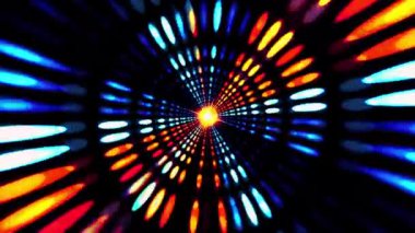 Soyut Sihirli Mavi Turuncu Altın Parlayan Dijital Uçan Çizgiler Hareketi ve Tünelde Işığın Işığı Etkisi. Fütürist neon arkaplan, morötesi ışıldayan çizgiler, lazer ışınları, ışık hızı. 