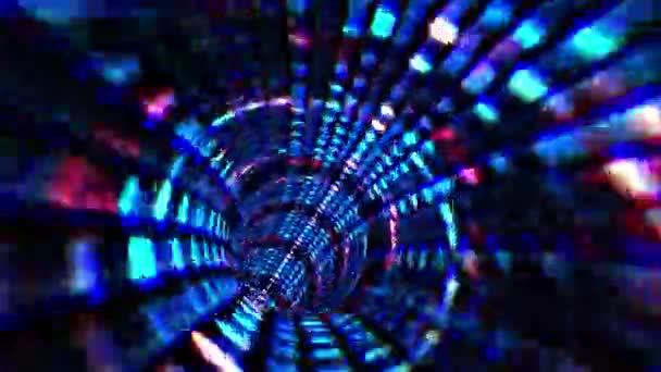 Abstrato Mágico Cintilação Azul Vermelho Brilhante Voando Linhas Movimento Luz — Vídeo de Stock