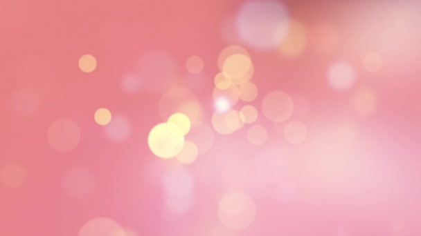 Resumen Fondo Bokeh Looped Pastel Oro Rosa Color Soñador Bokeh — Vídeo de stock