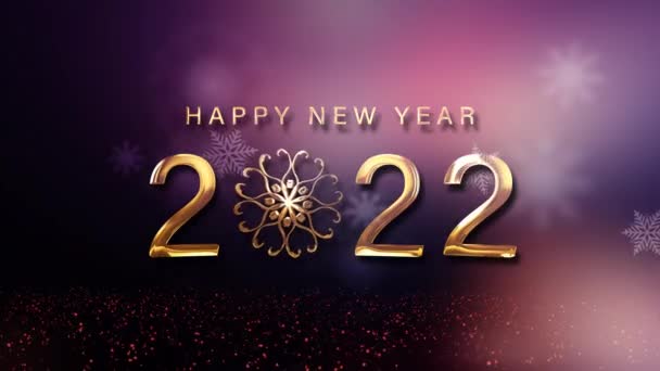 Bonne Année 2022 Titre Bande Annonce Couverture Festive Avec Éclat — Video