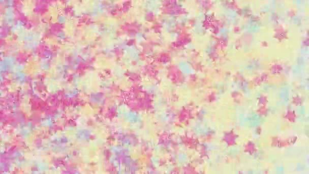 Lazo Sin Costura Pastel Parpadeo Copos Nieve Movimiento Abstracto Animación — Vídeo de stock
