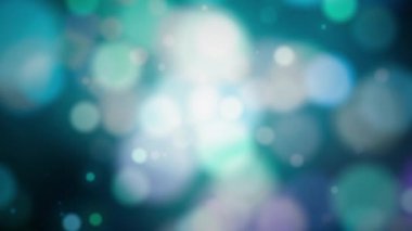 Soyut hareket arkaplan rengi mavi yeşil bokeh parçacıkları. Güzel Renk Parıldayan Bulanık Parçacıklar 