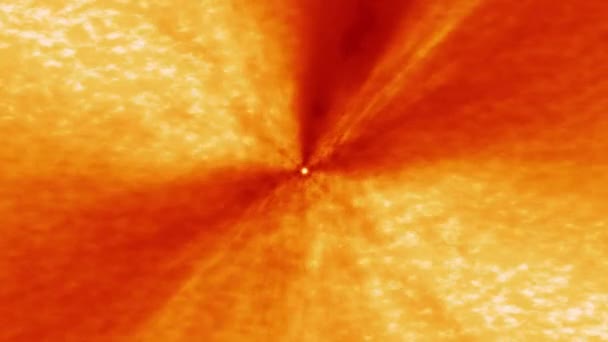 Космический Летательный Аппарат Проникает Тоннель Червоточины Оранжевого Облака Через Вихревой — стоковое видео