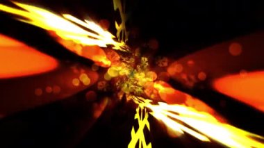 Beautiful gold shine snowflake with center flare and bokeh light on black background. 4K 3D Loop Christmas background. Celebration, thanksgiving merry Christmas,New year title intro festival decorate celebrate.