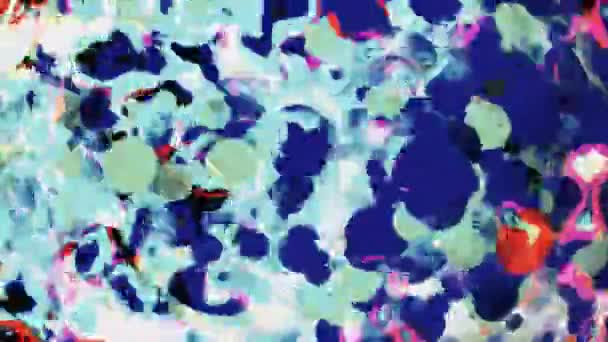 抽象液体塗料多色の美しいグラデーションシームレスループアニメーションの背景 4Kデジタルアート有機的な渦視覚効果とモーショングラフィックスの背景をペイント — ストック動画