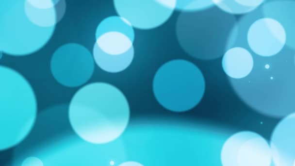 Abstract Naadloze Lus Licht Blauwe Bokeh Lichten Kerst Lichte Textuur — Stockvideo