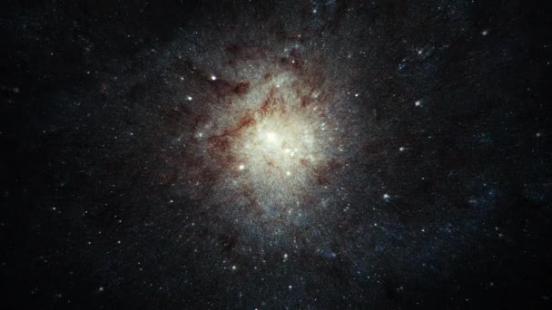 Weltraumflüge Zur Nebula Galaxienwolke Schleifenweltraumforschung Zur Small Magnificent Starburst Galaxie — Stockvideo