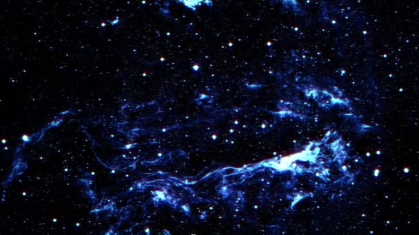 Animație Fără Sudură Care Zboară Nebuloasă Spațiul Cosmic Stea Strălucitoare — Videoclip de stoc