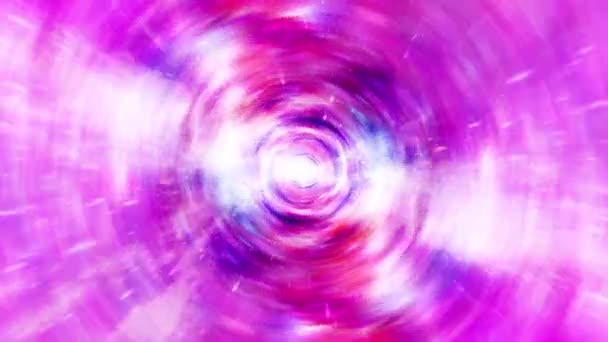 Abstract Pink Purple Red Psychedelic Hypnotic Vortex Tunnel Rotation Loop — Stock Video