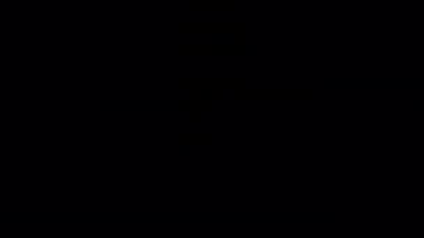 Відлік Золотих Чисел Алфавіту Від Світловим Ефектом Безшовна Петля Ізольований — стокове відео