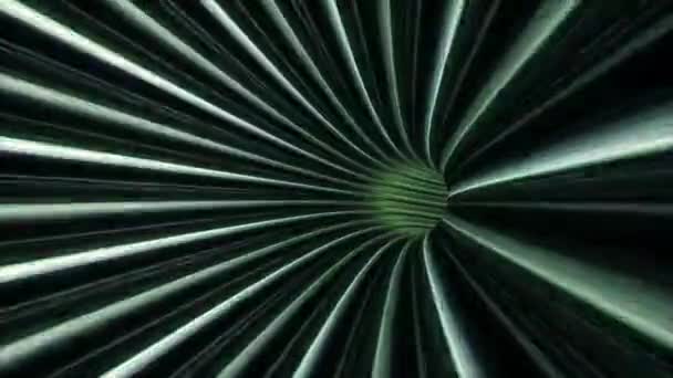 Lazo Inconsútil Abstracto Verde Digital Líneas Velocidad Vuelo Movimiento Túnel — Vídeo de stock