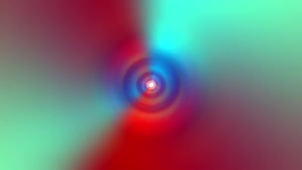 Abstrakt Sömlös Loop Hypnotisk Cirklar Med Effekten Flerfärgad Glöd Radiell — Stockvideo