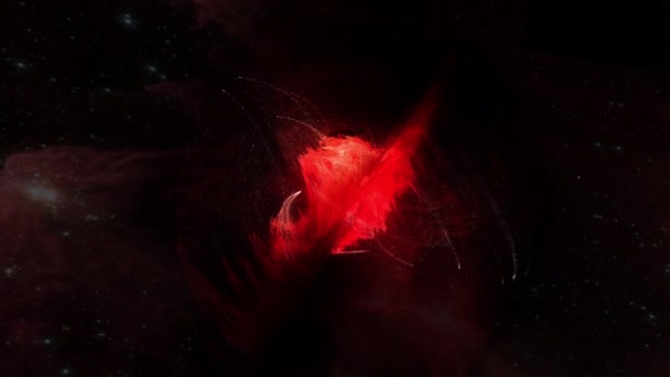 Abstract Loop Space Flight Fly Mysterious Glow Red Spiral Twisting — Vídeo de Stock
