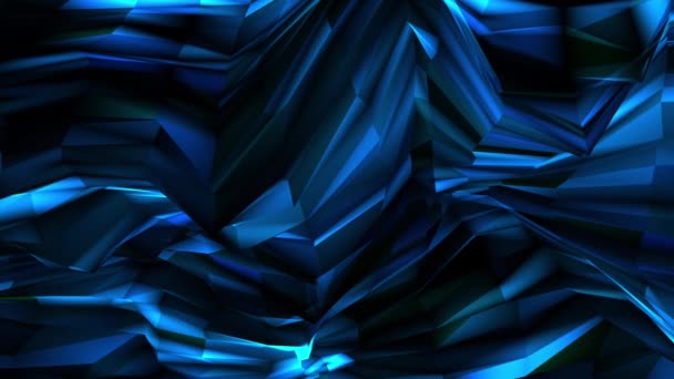 Abstract Geometry Dark Blue Wave Mesh Background Geometry Surfaces Wave — Stock Video