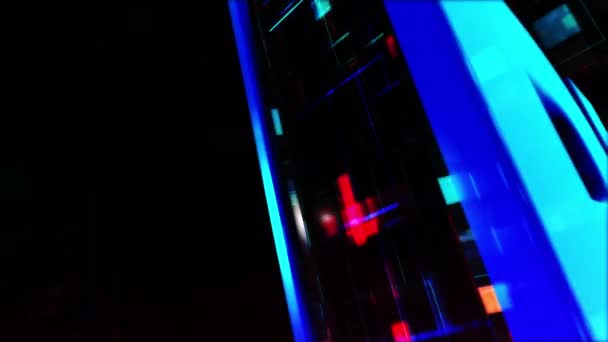 데이터의 텍스트 Red Blue Digital Motion Futuristic Matrix Light Effect — 비디오