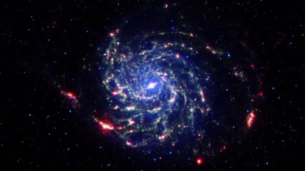 Exploração Galáxias Sem Costura Através Espaço Exterior Direção Galáxia Láctea — Vídeo de Stock