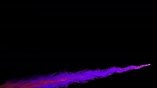 Απρόσκοπτη Θηλιά Κινούμενο Σχέδιο Ροζ Μωβ Μπλε Σωματιδίων Streak Flow — Αρχείο Βίντεο