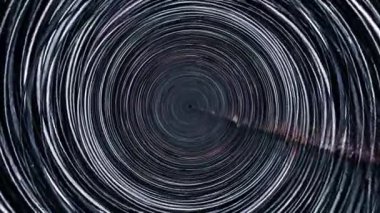 Soyut hareket grunge daire psikedelik tünel arka plan kıvrımlı çok renkli sarmal girdap ışığı. 4K döngü deseni koyu çizgili dönen hipnotik soyutlama