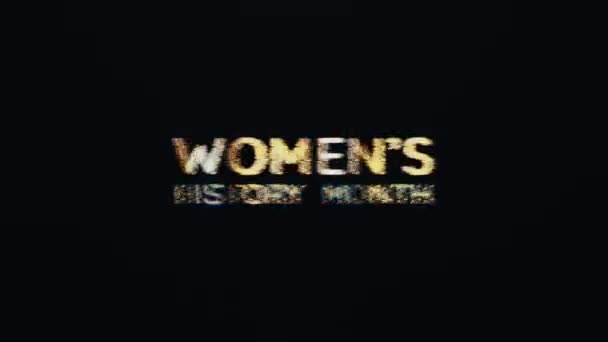 2015 Women History Text Text Text Word Gold Light Animation — 비디오