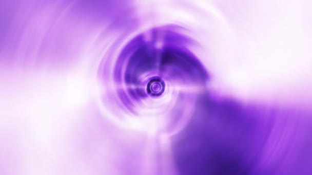 Abstract Purple Psychedelic Spin Fancy Pattern Twisting Circle Whit Glow — Stock Video