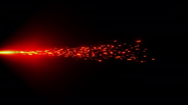 Des Particules Abstraites Déclenchent Une Flamme Mouvement Avec Des Braises — Video