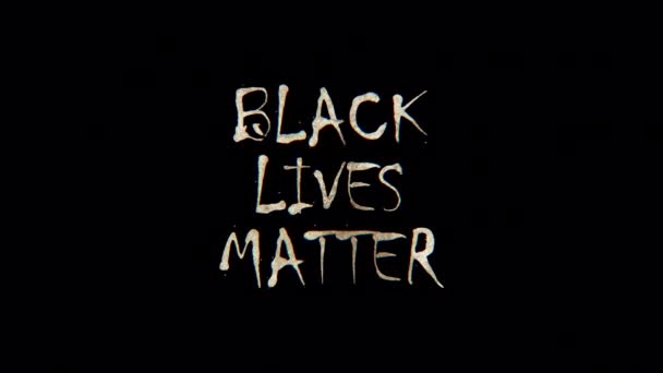 Burn Text Von Black Lives Matter Wort Der Goldene Glanz — Stockvideo