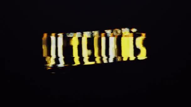 Thank You Veterans Text Word Gold Light Animation Loop Glitch — Stock video