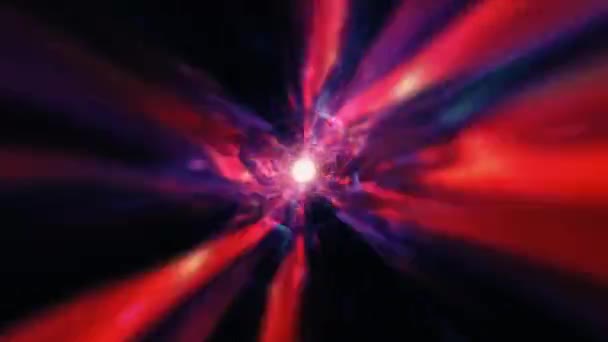 Espacio Hipnótico Ciencia Ficción Túnel Energía Plasma Futurista Sci Volando — Vídeos de Stock