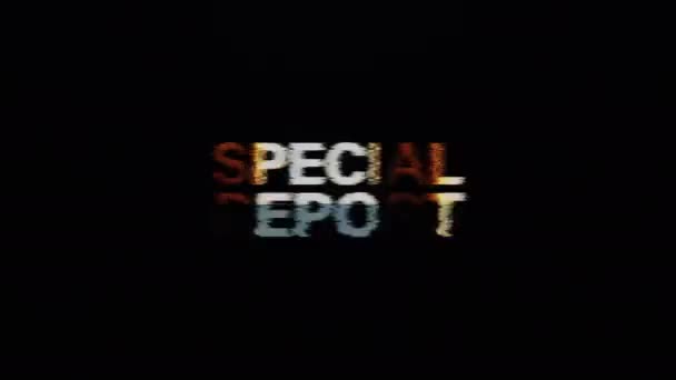 Speciale Segnala Testo Parola Gold Light Animazione Loop Con Effetto — Video Stock