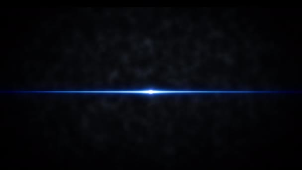 Blue Center Flash Lights Optical Lens Flares Shiny Animation Art — ストック動画