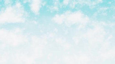 Mavi gökyüzü arka planında hareket eden kusursuz döngü bulutu. Mavi gökyüzünün güzel manzarası.