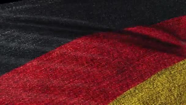 Grunge Duitsland Vlag Denim Stof Textuur Duitsland Vlag Grunge Duitsland — Stockvideo