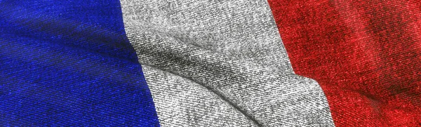 Close Grunge Flag France Grunge French Flag Abstract Illustration Dark — Stock Photo, Image