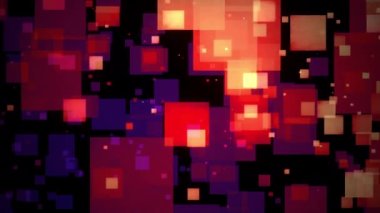 Güzel yüzen, hareketli, turuncu, turuncu, kare, pürüzsüz döngü hareketli arka plan. Siyah arkaplan üzerindeki altın kare dikdörtgen kaplama ya da hareket başlıkları sinematik zemin döngüsü olarak kullanılabilir. 