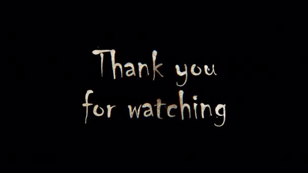 Burn Text Thank You Watching Word Golden Shine Lighting Thank Stock Video C Ezthaiphoto