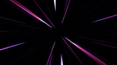 Soyut döngü titreşimli parlak ışık, ortadaki yıldızdan yayılan ışın radyal ışığıyla kıvılcım saçar. 4K 3D fraktallar kusursuz döngü sonsuz karmaşık parlayan radyal ışık çizgileri.