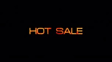Hot Sale Word 'ün alev alev yanan metni. Kara Cuma döngü animasyon 4K 3D 'nin altın kırmızısı ışıklandırması alfa kanalı 4444 ile izole edilmiş şeffaf hale getiriyor.. 