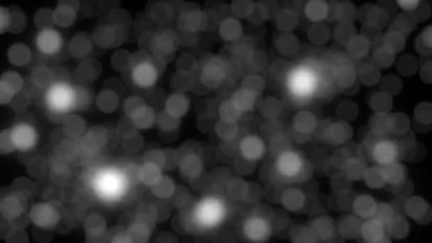 Mooie Stroom Naar Beneden Bewegende Witte Bokeh Bubbels Lichten Naadloze — Stockvideo