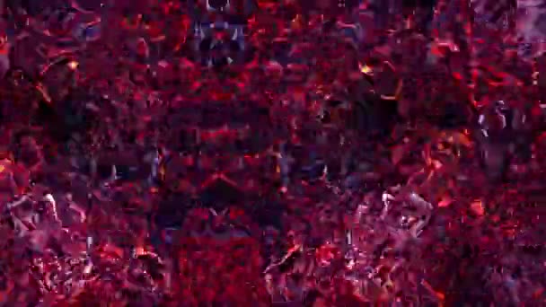 Abstraktní Pozadí Tmavá Záře Červená Láva Povrch Pohybovat Formu Zleva — Stock video