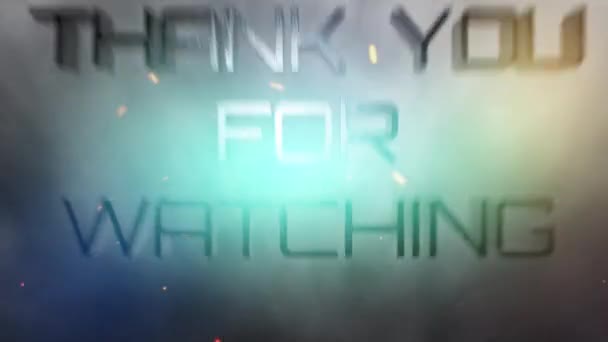 Thank You Watching Word Cinematic Greeting Title Background Concept Thank — Vídeo de Stock