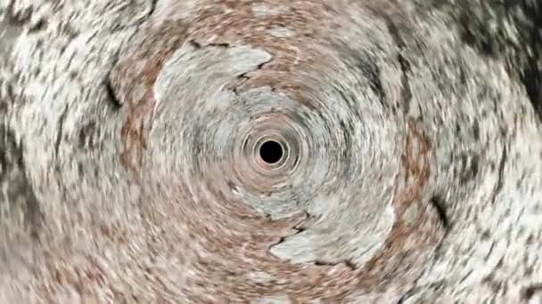 Abstraktes Bewegungsgrafisches Loop Circle Grunge Stone Psychedelic Twisting Tunnelhintergrund Mehrfarbiges — Stockvideo