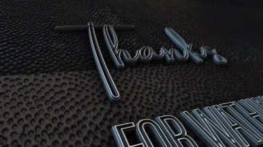 Animasyon efektlerini izlediğiniz için teşekkürler. 4K 3D animasyon kelimesi giriş için kelime efekti elemanı, başlık pankartı. Renkli Retro Oyun 