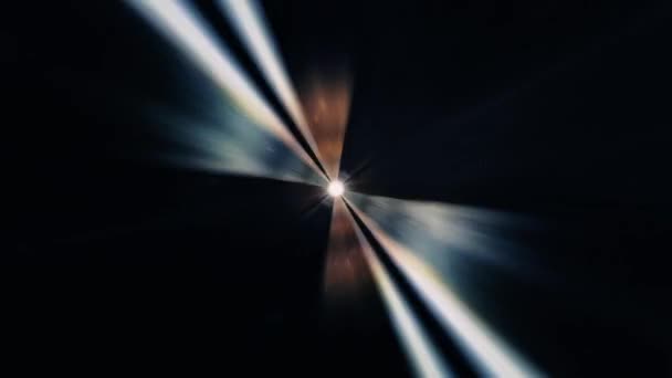 Abstract Radial Light Vortex Tunnel Colorful Center Optical Flare Light — Vídeos de Stock
