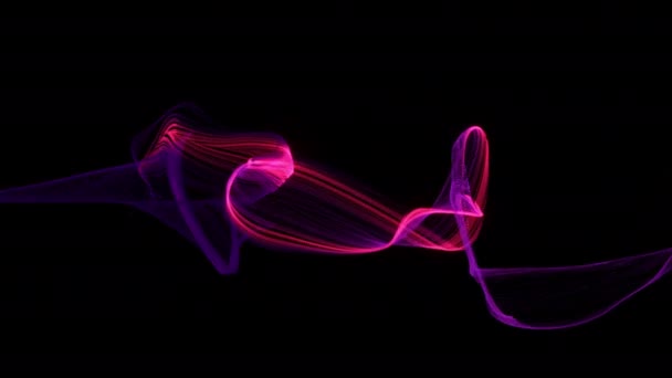 Abstract Seamless Loop Mesh Glowing Neon Pink Blue Dots Digital — Stock Video