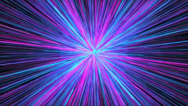 Abstrato Faísca Brilho Azul Rosa Raia Linhas Velocidade Luz Movendo — Vídeo de Stock