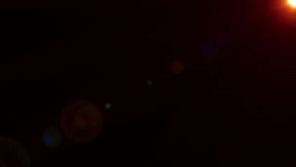 Верхнє Праворуч Оптичні Спалахи Вибухові Кадри Світло Помаранчеві Золоті Спалахи — стокове відео