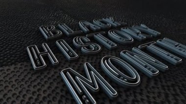 3D beyaz krom kelime bulutu uçan kara tarih ayı animasyon etkisi. 4K 3D animasyon kelimesi giriş için kelime efekti elemanı, başlık pankartı. Renkli Retro Oyun 