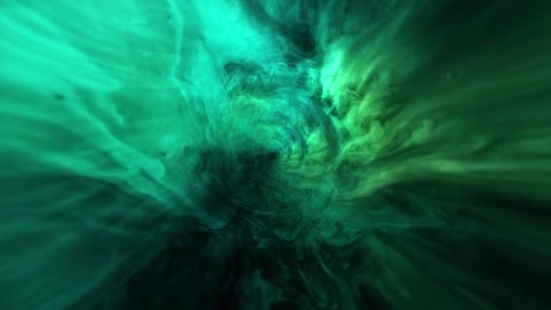 Streszczenie Lot Blue Green Emerald Chmury Hiperprzestrzeni Animacji Tunelu Pętla — Wideo stockowe