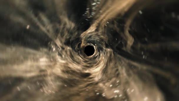 Abstract Loop Donkere Gloed Wolk Hyperruimte Warp Energie Tunnel Door — Stockvideo