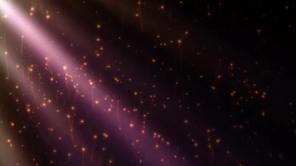 Loop Optisk Lins Facklor Ljus Med Spår Partiklar Flöde Animation — Stockvideo